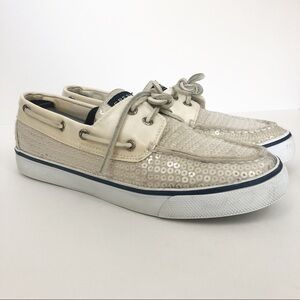 Sperry Top Sider Sequin Boat Shoes Size 7.5